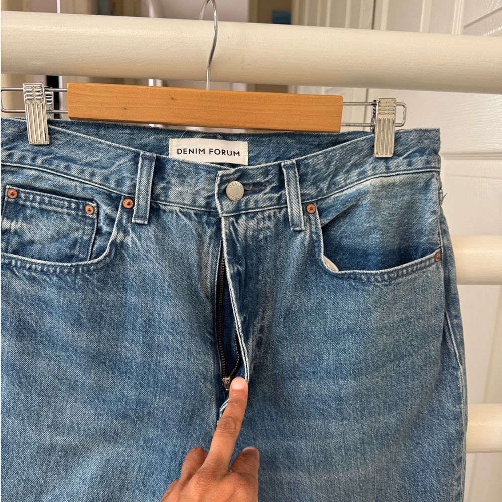 Denim Forum Farrah High Rise Light Blue Jeans - Picture 6 of 9